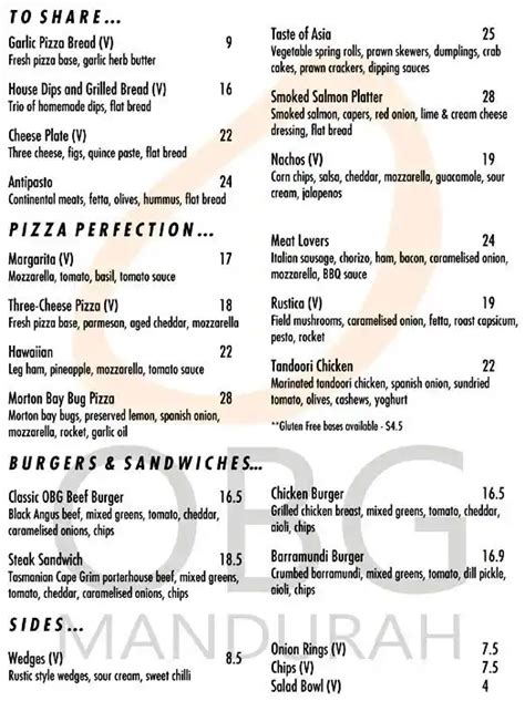 grilled mandurah menu.